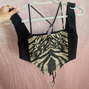 The Kript zebra corset crop top
